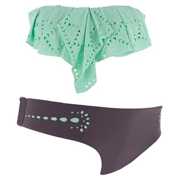 L*Space Bikini Swim Bandeau Top Hipster Bottom - Picture 11 of 13